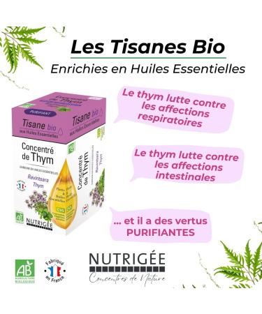NUTRIG E - Organic Thyme Concentrate Herbal Tea - Fights Respiratory & Intestinal Conditions - Purifies - Veg Concentrates - Buy Online on GoSupps.com