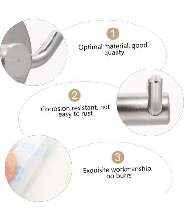 Alipis 2pcs Hook up Wall Mount Clothing Rack Towel Hook Rustic Coat Hooks Wall Hanger Hook Rack Sucker 4.5X4.5cm Silver - Buy Online on GoSupps.com