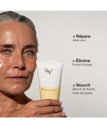 DAY + | Repairing Mask & Scrub | Repairs & Nourishes in depth Eliminates dead cells Soothes the skin | Shea Butter Argan Aloe Vera | 99% natural ingredients | 150 ml tube - Buy Online on GoSupps.com