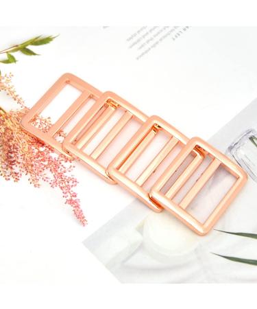 10pcs Metal Slide Tri-Glide Buckle Webbing Strap - Rose Gold 1 inch | Adjustable Fasteners for DIY Bags & Belts - Buy Online on GoSupps.com