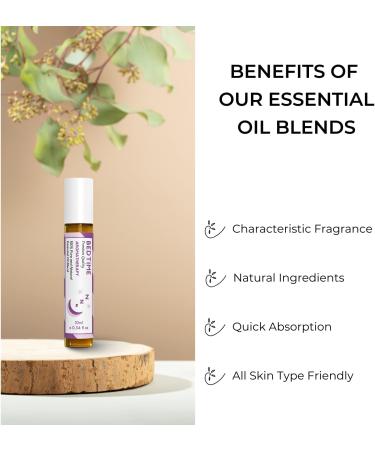 Benatu Bedtime Essential Oil Roll On - Tangerine Lavender Marjoram - Travel Size Aromatherapy Relaxation Gift for Women & Men - 10ml - Buy Online on GoSupps.com