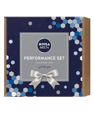 Nivea Men Performance Set - Ultimate Gift Set for Well-Groomed Men | After Shave Balm Anti-Fold Moisture Cream & Care Shower - Buy Online on GoSupps.com