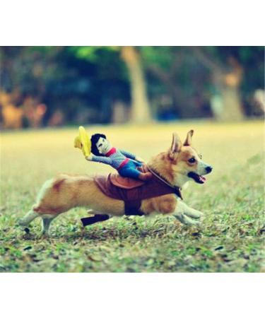 NACOCO Cowboy Rider Dog Costume with Doll and Hat for Halloween - Small - Buy Online on GoSupps.com