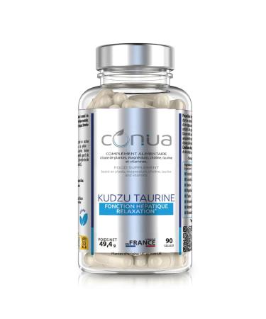 Kudzu Valerian Taurine Conua | HEPATIC RELAXATION FUNCTION* | Choline, Magnesium Vitamins B1, B6 and B12 | No Additives | Standardized in ISOFLAVONES | Powerful Antioxidant | Vegan