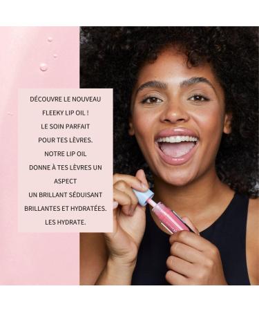 Fleeky Glowy Lip Oil Natural Nourishing Lip Oil All Day Lip Care Lightweight & Non-Sticky Melon Pink Peach Pink Red (Peach Pink) - Buy Online on GoSupps.com