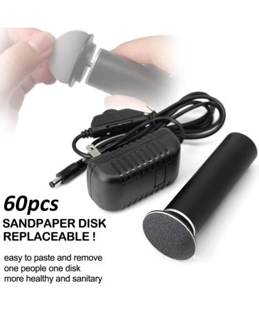 Professional Electric Feet Callus Remover with Adjustable Speed - FCR-1 Black | Includes 60pcs Replacement Sandpaper Disk & Clean Brush | Electric Foot Scrubber for Pedicure and Dead Skin Removal - Buy Online on GoSupps.com