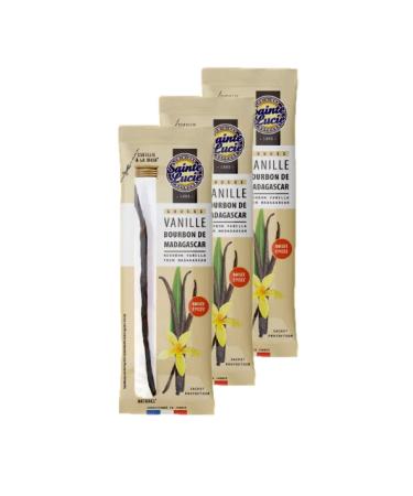 Sainte Lucie Lot of 3 Madagascar Bourbon Vanilla - 1 pod - 3g box