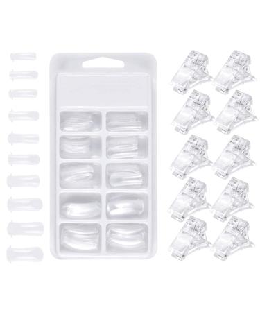 DNHCLL 600 PCS 12 Sizes False Toenails Full Cover Artificial French Acrylic Toenails for Nail Salons and DIY Nail Art (Natural)