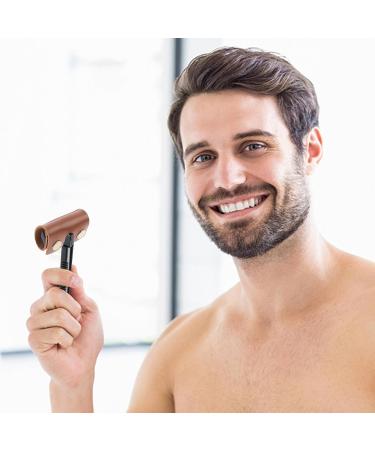 PU Leather Razor Protective Cover - Portable & Durable Knife Protection with Safe Button Lock | Travel Essential | 85 x Duhe189014 Brown - Buy Online on GoSupps.com