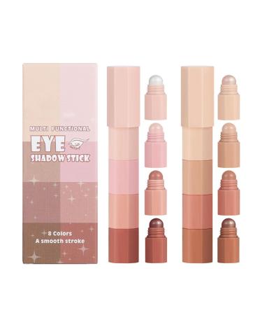 2pcs Fard Paupi res 4 En 1 Matte Fine Paillette Fard Paupi res Fard Paupi res Hautement Pigment e Pour Fard Paupi res Pour Le Visage Des il Highlighters Cr me Cr me