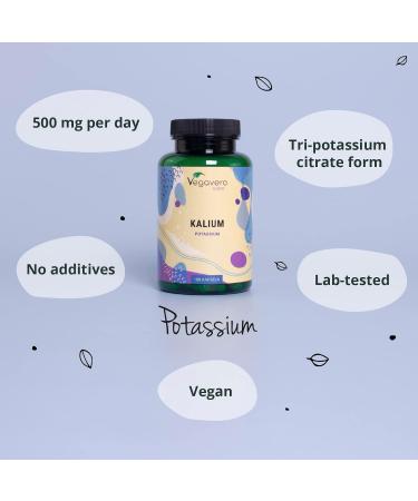 Potassium Citrate 500mg Capsules by Vegavero | Vegan | 180 Capsules | No Additives - Buy Online on GoSupps.com