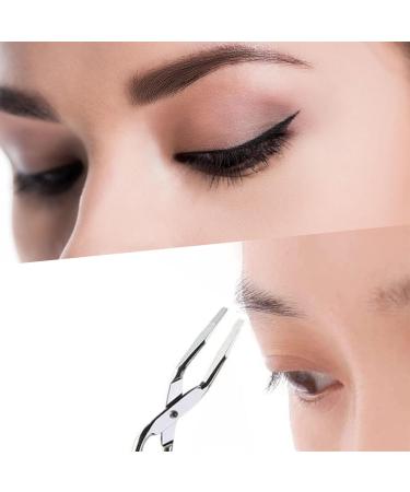 Professional Scissor Handle Tweezer Stainless Steel Scissors Shaped Tweezers Slant Flat Tip Scissor Tweezer for Women and Men (Silver) - Buy Online on GoSupps.com