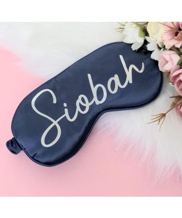 Personalised Sleep Silk Satin Eye Mask Custom Any Name Rest Sleeping Relaxing Mask Gift for Her Mothers Day Birthday Bridesmaid Hen Bridal Christmas Gift Party Favours Present HUNYLONDON (Navy) - Buy Online on GoSupps.com