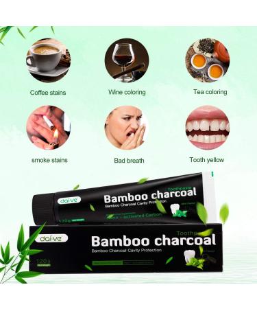 2 Pack Activated Charcoal Toothpaste - Natural Teeth Whitening Fluoride-Free Bamboo Coal Formula for White Teeth - Buy Online on GoSupps.com