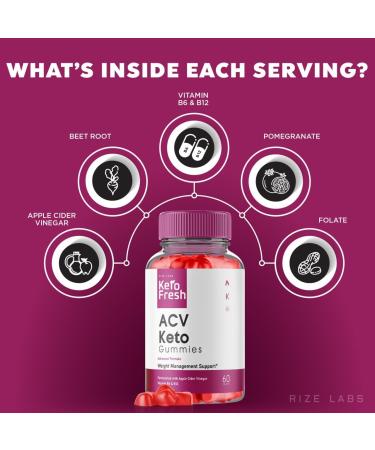 Keto Fresh ACV Gummies for Weight Loss & Energy | Improve Sleep & Reduce Fatigue - 60 Gummies - Buy Online on GoSupps.com