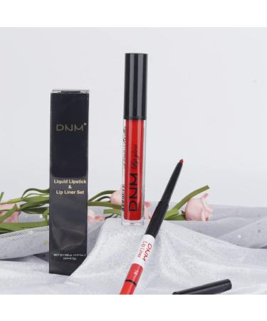 HAOYA Matte Ruby Red Lip Liner & Lipstick Set | Long-Lasting & Waterproof | 24H Matte Liquid Lipstick | Kit for Bold Lips - Buy Online on GoSupps.com