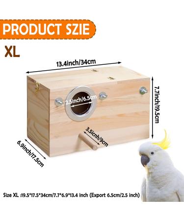 Parakeet Nest Box for Breeding - Ideal for Budgies, Cockatiels, Lovebirds, and More - Buy Online on GoSupps.com