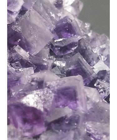26g Rare Transparent Purple Cube Fluorite Crystal Specimen/China ningxiao