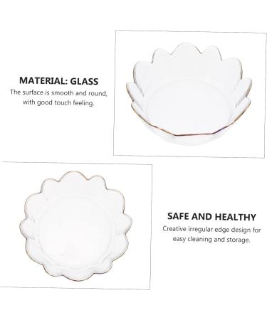 1pc Kitchen Stylish Delicate Irregular Salad Bowl Creative Fruit Glass Transparent - Buy Online on GoSupps.com