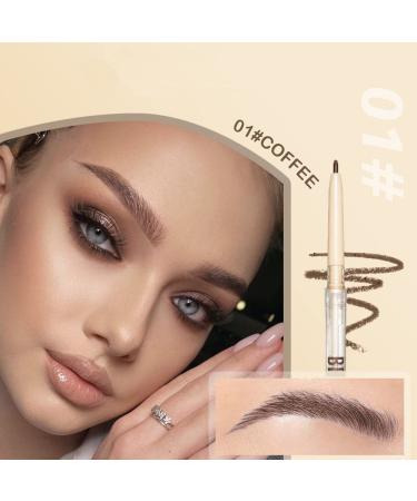 Long-lasting Waterproof Eyebrow Pencil - Ultra-fine Automatic Makeup Pencil in Dark Coffee (3 Colors) - Buy Online on GoSupps.com