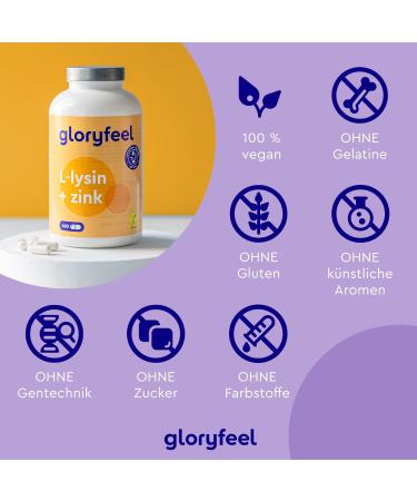 Buy L-Lysine 400 Vegan Capsules - 1000 mg Essential Amino Acid with Zinc for Immune & Skin Health - Herbal Fermentation - Fast International Shipping - Buy Online on GoSupps.com