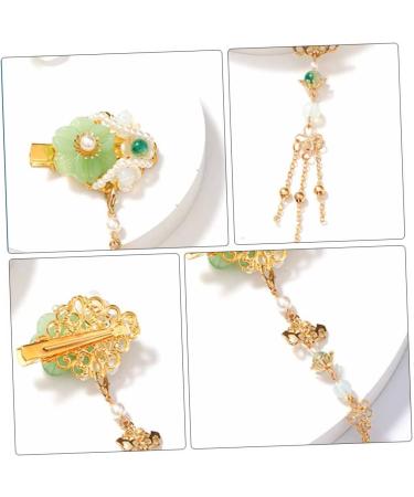 Angoily 2 Pairs Tassel Hair Clip Chinese Jade Tassel Chinese Jade Hairpincostume Hanfu Hairpin Japanese Womens Hair Clips Hair Barrettes Chinese Hairpin Accessories Kimono - Buy Online on GoSupps.com