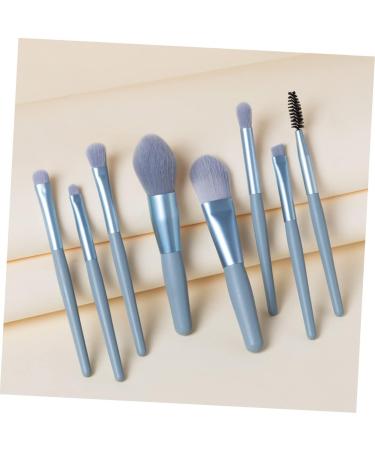 Baluue 8pcs Makeup Brush for Woman Mini Makeup Brushes Eyeshadow Makeup Brushes Facial Kit Wooden Blue 14x1x1cm Blue - Buy Online on GoSupps.com
