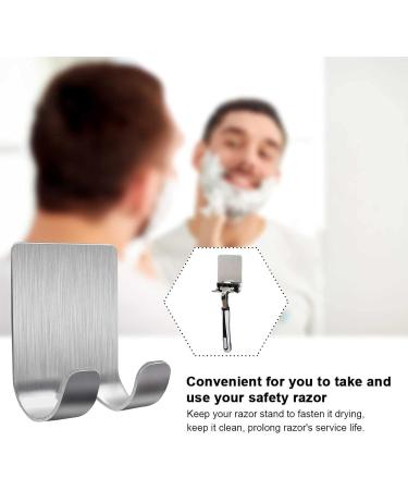 Heavy Duty Stainless Steel Razor Holder Hooks - 2 Pack Utility Bathroom & Kitchen Organizer - Buy Online on GoSupps.com