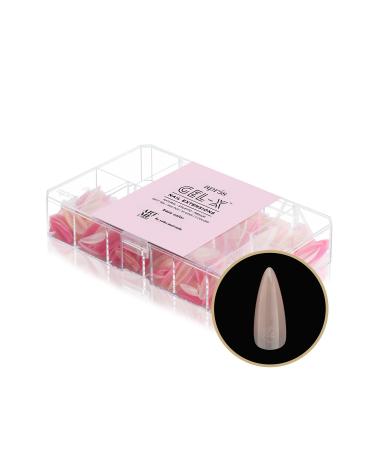 ArtMe x Apres Gel-X Natural Stiletto Long Box of Tips | Base Color | 500 Gel-X Tips | Premium Quality | 10 Sizes 0-9 | No Size 00 Included | 2022 Version