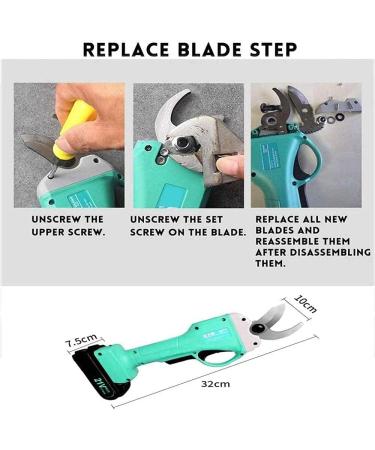 Electric Pruning Shears 0-30Mm with Rechargeable Battery Led Lights Professional Cordless Tree Branch Cutter Scissors-Yellow (Yellow) Small Gift - Buy Online on GoSupps.com