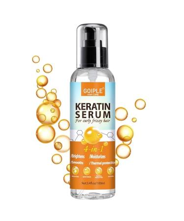 Keratin Protein Hair Serum for Curly Frizzy Hair - Anti Frizz Control Nourishes & Repair Hair with Castor Oil for Frizzy Dry Damaged Hair Curly Hair Productsheat Protectant for ShinePrevent Hair Burns - Buy Online on GoSupps.com