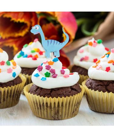 60 Pieces Dinosaur Cupcake Toppers Picks for Kids Birthday Party and Baby Shower Cake Decoration - Buy Online on GoSupps.com