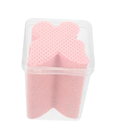 Healvian Healvian 200 Sheets Nail Pads Nail Mat Nail Wipes Nail Removal Pads Nail Glue Remover Facial Cleansing Wipes Cleansing Wipes Snail Polish Removers Pink