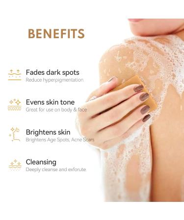 Turmeric Soap Bar - Natural Acne & Dark Spot Cleanser | Organic Charcoal Face & Body Soap | Cruelty-Free & Sulfate-Free 4.2 oz - Buy Online on GoSupps.com