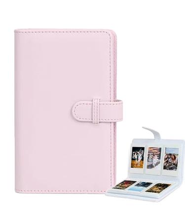 Mini Photo Album 3 Inch Photo Album Pocket Album Suitable For Instant Camera Photo Storage Business Cards Stamps Ticket Collection(Pink)