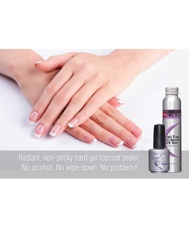 Cacee Seal Top Gel Topcoat for Artificial Nails - Non-Sticky Finishing Sealer for Acrylic, Builder Gel, Silk Wrap, and Fiberglass Nails - Glass-Like Shine - UV/LED - 0.5 Fl Oz - Buy Online on GoSupps.com