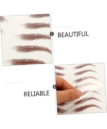 OHPHCALL 12 Sheets Brow Stickers False Eyebrows Cosmetics Temporary Eyebrows Makeup Stickers 21x14.8cmx3pcs Brownx3pcs - Buy Online on GoSupps.com