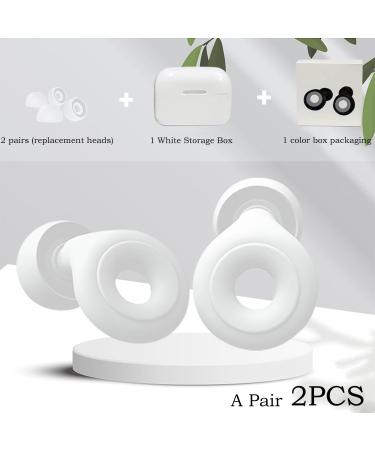 Reusable Noise-Suppressing Earplugs - 3 Layers for Sleep Work & Travel | Pure White - Buy Online on GoSupps.com