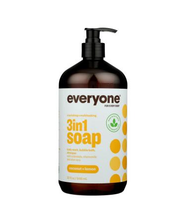 EO Products Everyone Soap for Every Body 3 in 1 Coconut + Lemon 32 fl oz (946 ml)