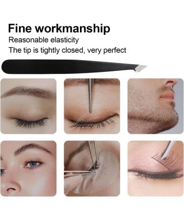 KSIUW Tweezers Set - 4 Pcs Stainless Steel Precision Tools for Eyebrow Plucking Ingrown Hair and Splinter Removal - Buy Online on GoSupps.com