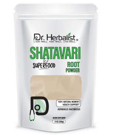 Dr. HERBALIST Shatavari Powder Asparagus racemosus 7.1 Oz (200G) Ayurvedic Herb for Vata & Pitta Balanced Female Health Support Vitality Non-GMO Vegan Resealable Bag