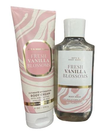 Shop Bath & Body Works Fragrance Gift Sets - Fresh Vanilla Blossoms Body Wash & Cream | International Shipping Available - Buy Online on GoSupps.com