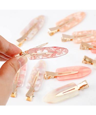 10 Pcs No Bend Hair Clips Ladies Pin Curls No Crease Barrette Acrylic Resin Flat Clips - Buy Online on GoSupps.com