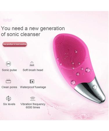 Buy Songqee Sonic Facial Cleaning Brush - Waterproof Rechargeable Mini Skin Cleaner for Anti-Aging (Pink) - Buy Online on GoSupps.com
