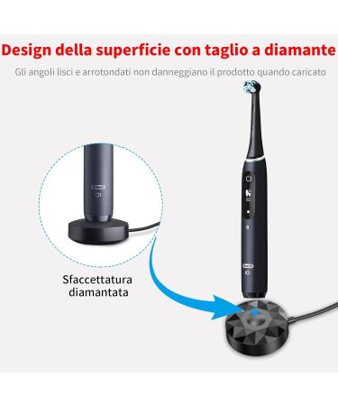 Merom 3768 Electric Toothbrush Charger for Braun Oral-B iO Series 7 8 9 | Magnetic Charging Station Power Supply (Black) - International Shipping Available - Buy Online on GoSupps.com