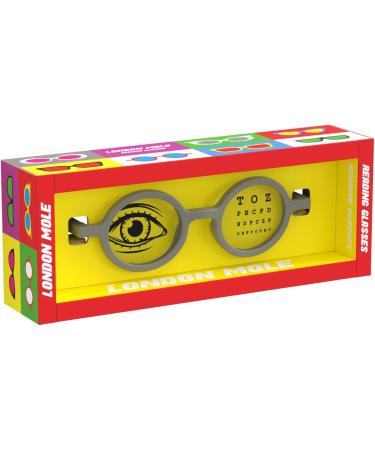 LONDON MOLE Round Reading Glasses | Stylish Cool Readers | Men's Women's Unisex | Grey 1.5x - Buy Online on GoSupps.com