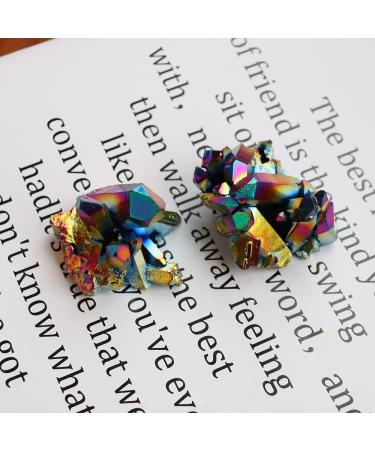 30-50g Natural Crystal Cluster Raw Quartz Electroplating Rainbow Reiki Stones Crystal Point Specimen Home Decoration Home Collections 30-50g As Picture - Buy Online on GoSupps.com