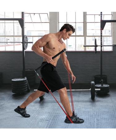 Portable Resistance Band Bar - 25.5 Inches for Home Gym Workouts Squats & Strength Training | Fitness Equipment with S Loops - Buy Online on GoSupps.com