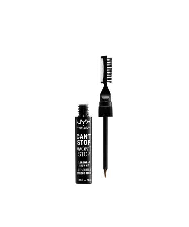 NYX PROFESSIONAL MAKEUP Can't Stop Won't Stop Longwear Eyebrow Kit - Ash Eyebrown Ash Brown 0.27 Fl Oz (Pack of 1)