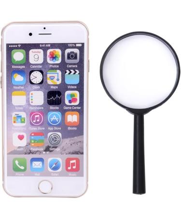 U-M Magnifying Glass 10x Handheld Reusable Plastic Magnifier for Learning Reading Books Newspaper and Fault Finding 10*40MM - Buy Online on GoSupps.com